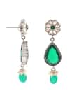 Buy_Noor_Green Kundan And Jadau Embellished Dangler Earrings_Online_at_Aza_Fashions