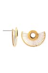 Buy_Noor_Gold Plated Abstract Carved Stud Earrings_Online_at_Aza_Fashions