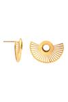 Buy_Noor_Gold Plated Abstract Carved Earrings_Online_at_Aza_Fashions