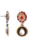 Buy_Noor_Pink Kundan Embellished Dangler Earrings_Online_at_Aza_Fashions