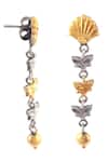 Buy_Noor_Silver Plated Shell Carved Dangler Earrings_Online_at_Aza_Fashions