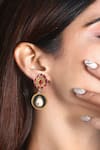 Buy_Noor_Pink Kundan Embellished Dangler Earrings_at_Aza_Fashions