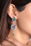 Buy_Noor_Multi Color Cutdana Embellished Dangler Earrings_at_Aza_Fashions