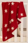 Buy_Houmn_Red 100% Soft Cotton Knitted Star Pattern Cuddlycubs Baby Blanket And Toy Set _at_Aza_Fashions