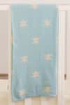 Shop_Houmn_Blue 100% Soft Cotton Knitted Star Pattern Puffy Baby Blanket And Toy Set_at_Aza_Fashions