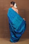 Shop_Pinki Sinha_Blue Silk Handwoven Mosaic Quad Banarasi Saree For Women_at_Aza_Fashions
