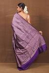Shop_Pinki Sinha_Purple Pure Silk Handwoven Mughal Bahar Banarasi Saree_at_Aza_Fashions