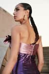 Shop_Cin Cin_Purple Lycra Straight Strapless Dress _Online_at_Aza_Fashions