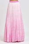 Label Priyanka Kar_Pink Georgette Embroidered Floral Lehenga Set _Online_at_Aza_Fashions