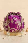 Buy_AMYRA_Purple Embroidered Blossom Potli _at_Aza_Fashions