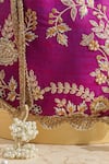 AMYRA_Purple Embroidered Blossom Potli _at_Aza_Fashions