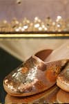 Sole Mates by Palak_Gold Sequin Sunshine Embellished Mules _Online_at_Aza_Fashions