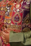 Taber Tikri_Multi Color Cotton Silk Embroidered Thread And Floral Tile Bundi Set  _Online_at_Aza_Fashions