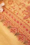 Toosh Kashmir_Beige Embroidery Sozni Jamawar Pashmina Shawl _at_Aza_Fashions