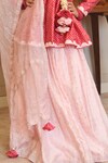 FAYON KIDS_Pink Lehenga Chanderi Embroidered Zari Boti Set_Online_at_Aza_Fashions