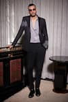 Buy_Philocaly_Black Perennial Wool Helix Stellar Embroidered Single Breasted Blazer _at_Aza_Fashions