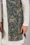 Kasbah_Multi Color Georgette Embroidered Kashmiri Thread Long Shrug _Online_at_Aza_Fashions