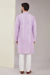 Shop_Kasbah_Purple Silk Embroidered Mirrorwork Geometric Kurta _at_Aza_Fashions