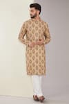 Buy_Kasbah_Multi Color Georgette Print Floral Vine Kurta _at_Aza_Fashions