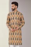 Buy_Kasbah_Multi Color Georgette Print Leaf Kurta _Online_at_Aza_Fashions