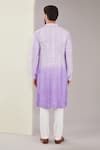 Shop_Kasbah_Purple Silk Embroidered Mirror Ombre Kurta _at_Aza_Fashions