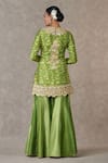 Shop_Masaba_Green Kurta And Sharara Raw Silk Printed & Embroidered Narangi Bagh Set _at_Aza_Fashions