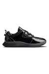 Shop_Dmodot_Black Plain Sportivo Leather Sneakers _at_Aza_Fashions