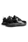 Dmodot_Black Plain Sportivo Leather Sneakers _Online_at_Aza_Fashions