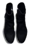 Shop_Dmodot_Black Plain Sprazzo Wrinkled Chelsea Boots _at_Aza_Fashions