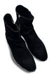 Shop_Dmodot_Black Plain Sprazzo Wrinkled Chelsea Boots _Online_at_Aza_Fashions