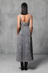 Shop_Mellowdrama_Grey 100% Cotton Plain Sweetheart Neck Overdyed Distressed Dress _at_Aza_Fashions