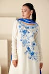 Shop_Suruchi Parakh_Off White Crepe, Chiffon Embroidery Round Neck Thread Hand Kurta Set _Online_at_Aza_Fashions