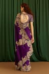 Mrunalini Rao_Purple Saree Pure Silk Embroidered Paisley Kanishtha With Blouse  _Online_at_Aza_Fashions