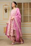 Pomcha Jaipur_Purple Muslin, Chiffon Gota Patti, Embroidery Saadgi Embellished Anarkali Set _Online_at_Aza_Fashions