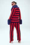 Shop_Mai Tai_Red Stripe Pattern Shawl Collar Jacket _at_Aza_Fashions