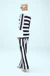 Shop_Mai Tai_White Stripe Pattern Shawl Collar Jacket  _at_Aza_Fashions