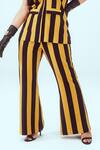 Buy_Mai Tai_Yellow Stripe Pattern Blazer Notched Collar Pant Set _Online_at_Aza_Fashions