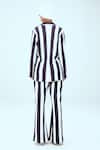 Shop_Mai Tai_White Stripe Pattern Notched Lapel Jacket And Pant Set _at_Aza_Fashions