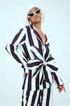 Buy_Mai Tai_White Stripe Pattern Notched Lapel Jacket And Pant Set _Online_at_Aza_Fashions
