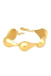 Buy_MNSH_Gold Plated Drop Shaped Mini Bracelet _at_Aza_Fashions