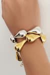 Shop_MNSH_Gold Plated Drop Shaped Mini Bracelet _at_Aza_Fashions