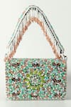 Buy_THE TAN CLAN_Blue Crystals Rainbow Beads Embellished Flap Clutch Bag_at_Aza_Fashions
