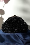 THE TAN CLAN_Black Crystals Rosa Fringe Embellished Potli Bag_Online_at_Aza_Fashions