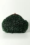 THE TAN CLAN_Green Crystals Rosa Beaded Fringe Embellished Potli Bag _Online_at_Aza_Fashions