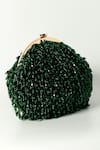 Buy_THE TAN CLAN_Green Crystals Rosa Beaded Fringe Embellished Potli Bag _Online_at_Aza_Fashions