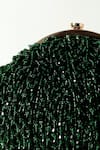 THE TAN CLAN_Green Crystals Rosa Beaded Fringe Embellished Potli Bag _at_Aza_Fashions