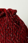 THE TAN CLAN_Red Crystals Rosa Beaded Fringe Encrusted Potli Bag_Online_at_Aza_Fashions