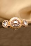 Shop_Joules By Radhika_Gold Plated Kundan Ethereal Polki Ring _at_Aza_Fashions