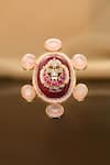Shop_Joules By Radhika_Multi Color Pearls, Piping, Stones Sublime Agate Ring _at_Aza_Fashions