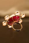 Buy_Joules By Radhika_Multi Color Pearls, Piping, Stones Sublime Agate Ring _Online_at_Aza_Fashions